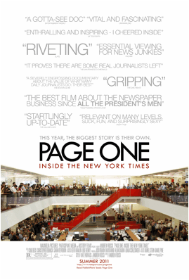 Page One: Inside the New York Times poster