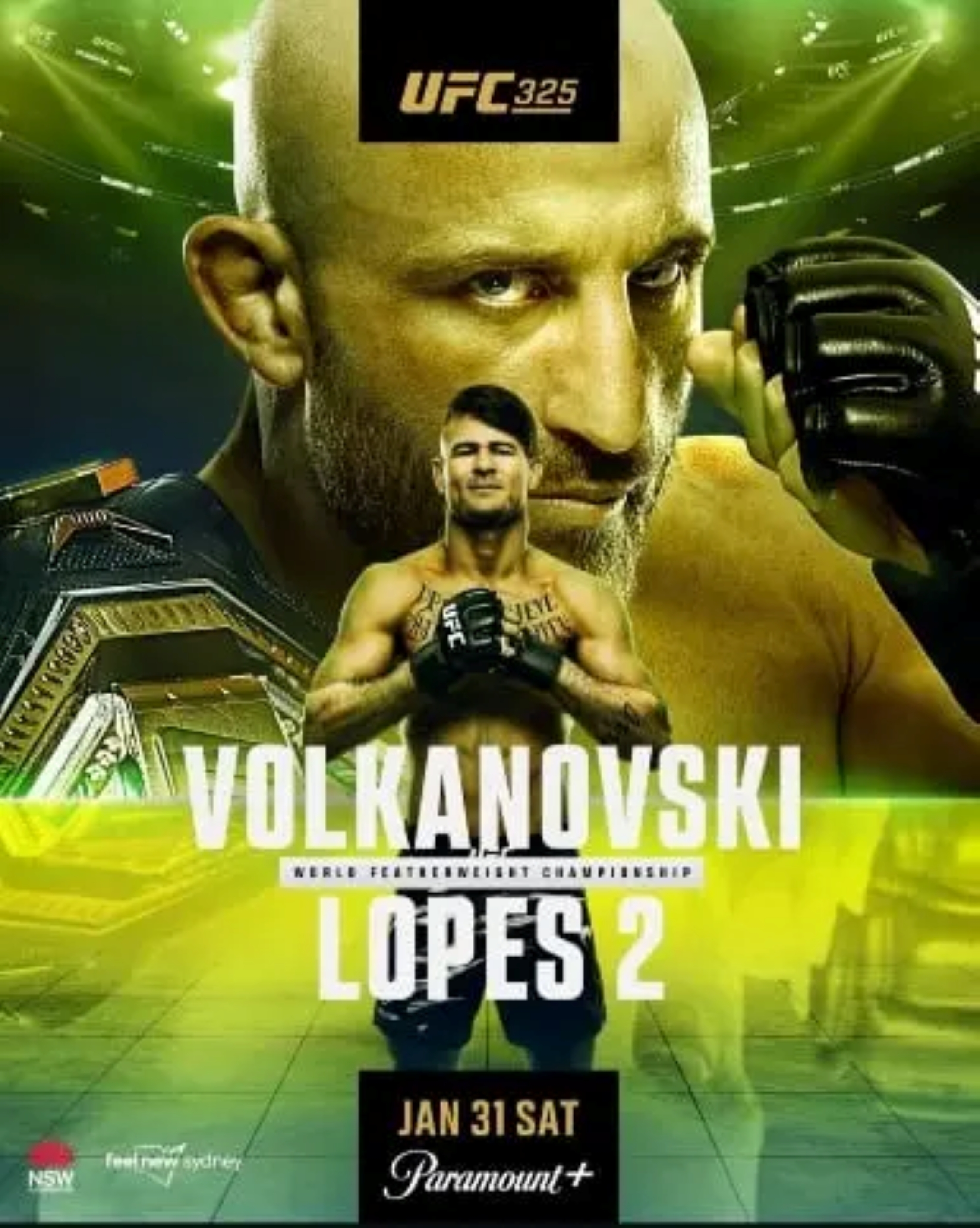 UFC 325: Volkanovski vs. Lopes 2